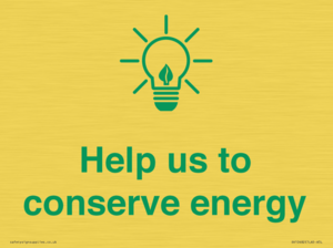 Help us to conserve energy 